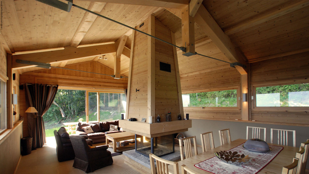 Living room and dining room, Chalet Les Clémentines, Saint Gervais Le Bettex